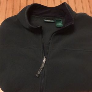 L.L. Bean green fleece pull over